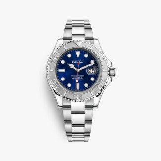 Seiko Blue Yachtmaster Red pointer submariner mod